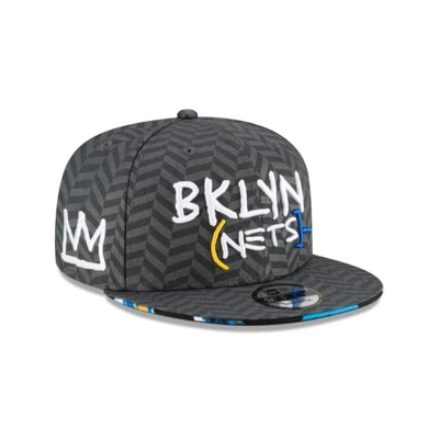 Grey Brooklyn Nets Hat - New Era NBA City Edition 9FIFTY Snapback Caps USA4218763